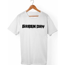 Muggkuppa Green Day Unisex-Kadın Beyaz T-Shirt