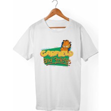 Muggkuppa Garfield Unisex-Kadın Beyaz T-Shirt