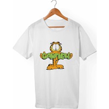 Muggkuppa Garfield Unisex-Erkek Beyaz T-Shirt