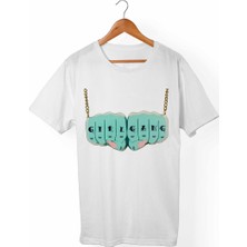 Muggkuppa Feminist Unisex-Erkek Beyaz T-Shirt