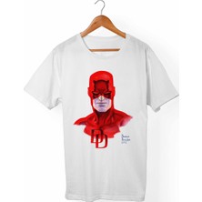 Muggkuppa Daredevil Marvel Unisex-Kadın Beyaz T-Shirt