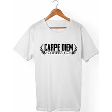 Muggkuppa Carpediem Unisex-Kadın Beyaz T-Shirt