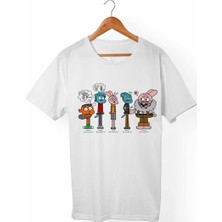 Muggkuppa Gumball Unisex-Erkek Beyaz T-Shirt