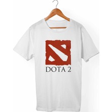 Muggkuppa Dota 2 Unisex-Erkek Beyaz T-Shirt