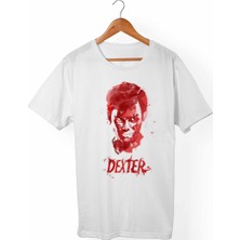 Muggkuppa Dexter Morgan Unisex-Erkek Beyaz T-Shirt