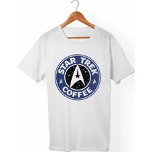 Muggkuppa Star Trek- Unisex-Erkek Beyaz T-Shirt