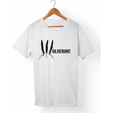 Muggkuppa Wolverine Logan Unisex-Erkek Beyaz T-Shirt