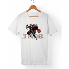 Muggkuppa Thor Unisex-Kadın Beyaz T-Shirt