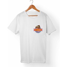 Muggkuppa Tazmanya Canavarı Unisex-Erkek Beyaz T-Shirt