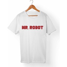 Muggkuppa Mr.Robot Unisex-Kadın Beyaz T-Shirt
