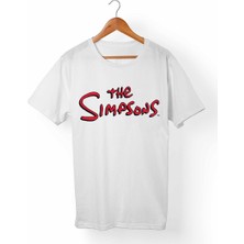 Muggkuppa The Simpsons Unisex-Kadın Beyaz T-Shirt