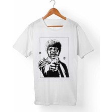 Muggkuppa Pulp Fiction-Ucuz Roman Unisex-Erkek Beyaz T-Shirt