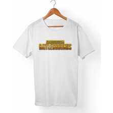 Muggkuppa Pubg Playerunknown'S Battlegrounds Unisex-Erkek Beyaz T-Shirt