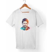 Muggkuppa Messi Unisex-Erkek Beyaz T-Shirt