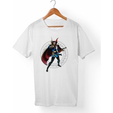 Muggkuppa Dr.Strange-Marvel Unisex-Kadın Beyaz T-Shirt