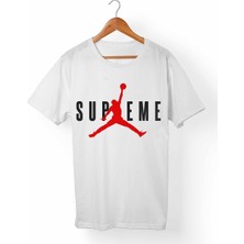 Muggkuppa M.Jordan-Nba Unisex-Kadın Beyaz T-Shirt