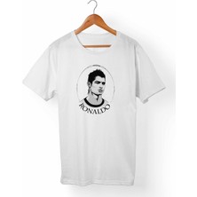 Muggkuppa Cristian Ronaldo Cr7 Unisex-Kadın Beyaz T-Shirt