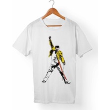 Muggkuppa Queen-Freddie Mercury Beyaz T-Shirt
