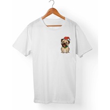 Muggkuppa Pug Dog Beyaz T-Shirt