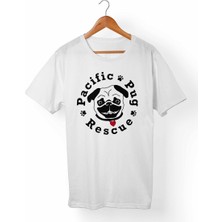 Muggkuppa Pug Dog Beyaz T-Shirt