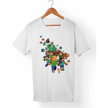 Muggkuppa Minecraft Beyaz T-Shirt