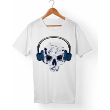 Muggkuppa Kuru Kafa-Skull Beyaz T-Shirt