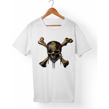 Muggkuppa Kuru Kafa-Skull Beyaz T-Shirt