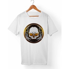 Muggkuppa Kuru Kafa-Skull Beyaz T-Shirt