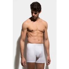 Bross Beyaz 1000 2'Li Paket Lycralı Erkek Boxer
