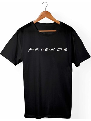 Muggkuppa Friends Unisex Ve Erkek Kesim Siyah T-Shirt