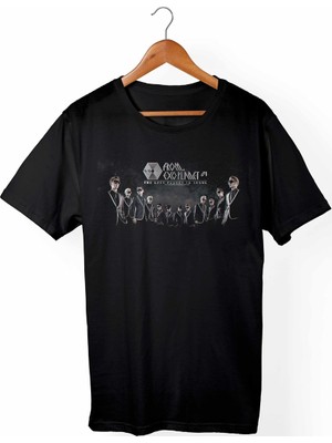 Muggkuppa Exo K-Pop Unisex Ve Erkek Kesim Siyah T-Shirt