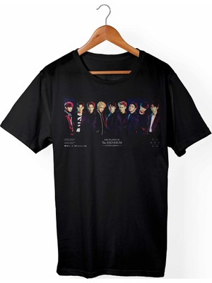 Muggkuppa Exo K-Pop Unisex Ve Kadın Kesim Siyah T-Shirt