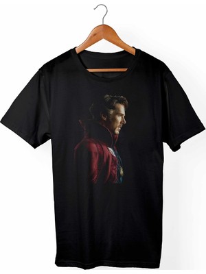 Muggkuppa Doctorstrange-Marvel Unisex Ve Erkek Kesim Siyah T-Shirt