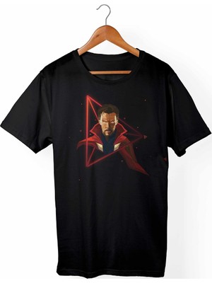 Muggkuppa Doctorstrange-Marvel Unisex Ve Erkek Kesim Siyah T-Shirt