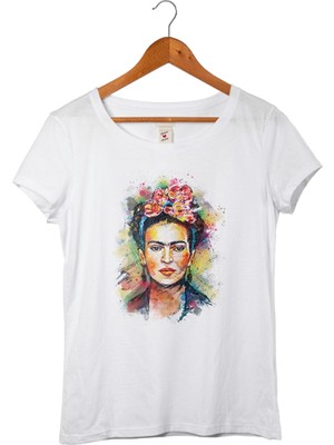 Muggkuppa Frida Kahlo Kadın Beyaz T-Shirt