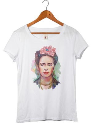 Muggkuppa Frida Kahlo Kadın Beyaz T-Shirt