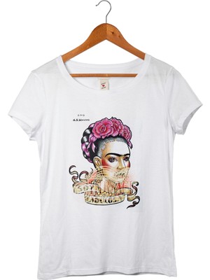 Muggkuppa Frida Kahlo Kadın Beyaz T-Shirt