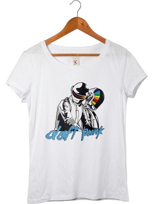 Muggkuppa Duft Punk Kadın Beyaz T-Shirt