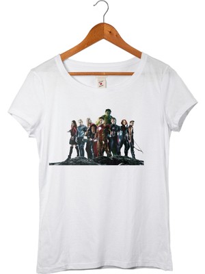 Muggkuppa The Avengers Kadın Beyaz T-Shirt