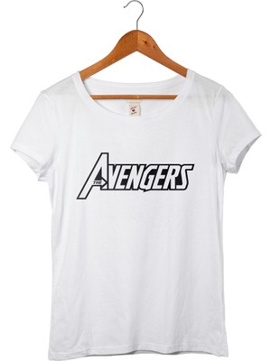 Muggkuppa The Avengers Kadın Beyaz T-Shirt