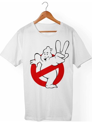 Muggkuppa Ghostbusters Unisex-Kadın Beyaz T-Shirt
