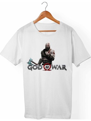 Muggkuppa God Of War Unisex-Erkek Beyaz T-Shirt