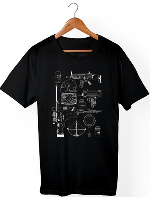 Muggkuppa Pubg Weapon Siyah T-Shirt