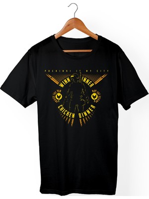 Muggkuppa Pubg Winner Winner Chicken Dinner Siyah T-Shirt