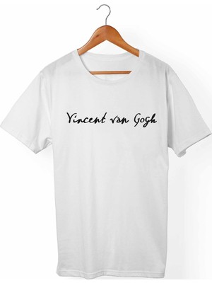 Muggkuppa Van Gogh Unisex-Kadın Beyaz T-Shirt