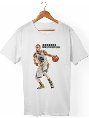 Muggkuppa Stephen Curry Unisex-Erkek Beyaz T-Shirt