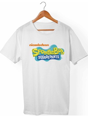 Muggkuppa Süngerbob Unisex-Kadın Beyaz T-Shirt