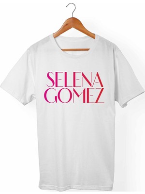Muggkuppa Selena Gomez Unisex-Kadın Beyaz T-Shirt