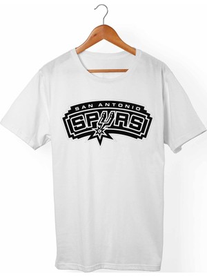 Muggkuppa San Antonio Spurs Unisex-Kadın Beyaz T-Shirt