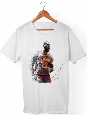 Muggkuppa Lebron James Unisex-Kadın Beyaz T-Shirt